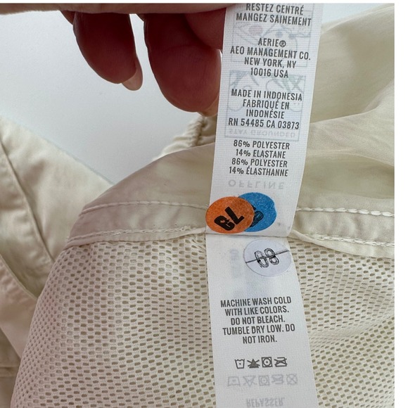 Aerie Offline Cargo Pants Cream Drawstring Waist Joggers Womens Size S Lounge - Picture 8 of 13